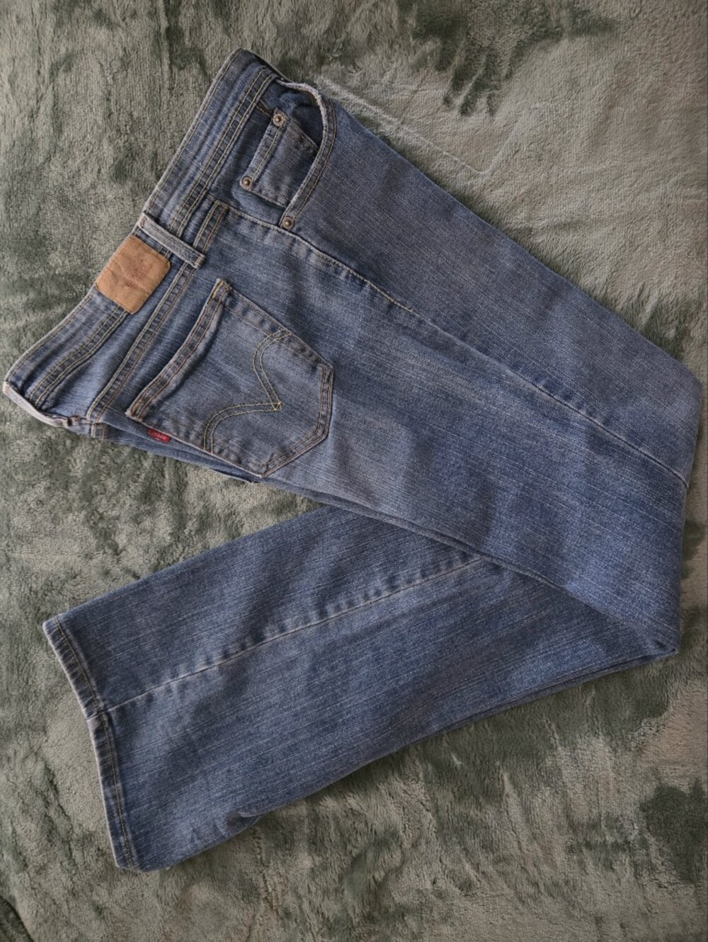 Authentic Vintage Y2K Levi's 518 Denim Blue Jeans Superlow Low-Rise Size 11 Long
